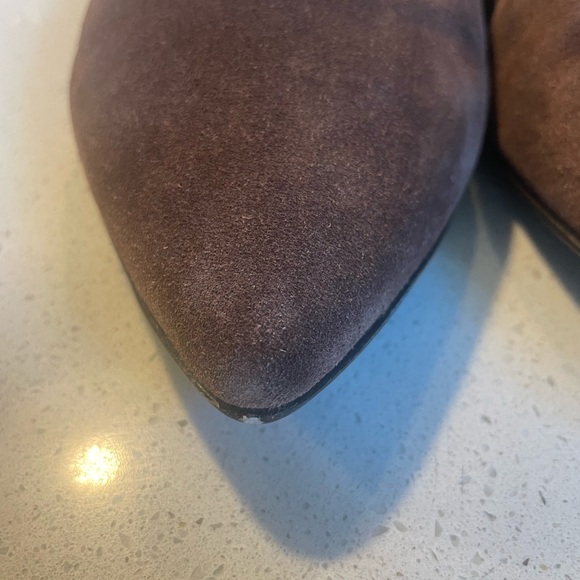 JENNI KAYNE Chocolate Suede Pointed Toe Mule - Picture 5 of 6